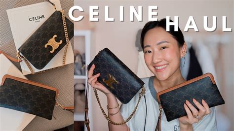 celine pochette|Celine triomphe multipochette.